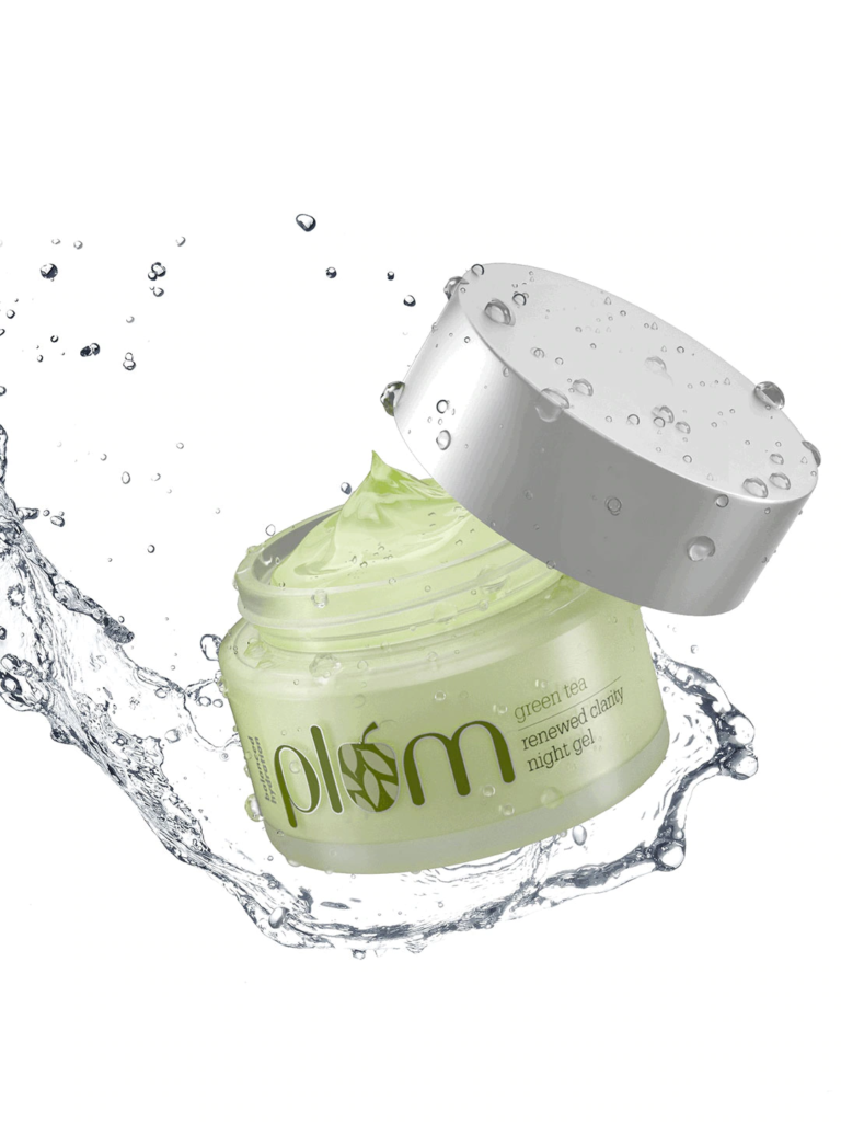 plum green tea night gel